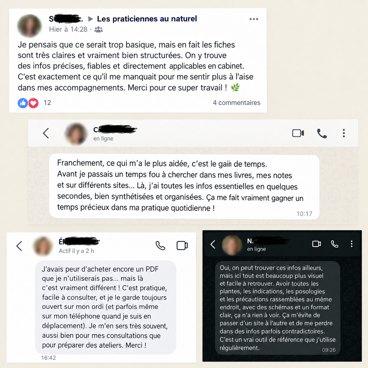 Témoignages de praticiennes sur les protocoles visuels de phytothérapie